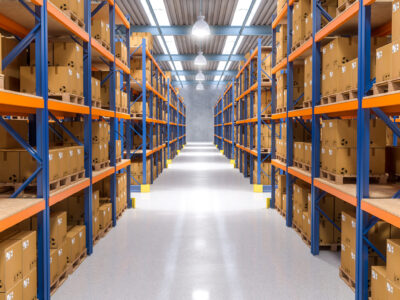 warehouse indoor view classic warehouse with pallet 3d rendering image